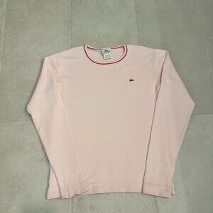 Lacoste Sweater Wiomens 42 Large Crew Neck Pullover Pink Preppy Golf Fall